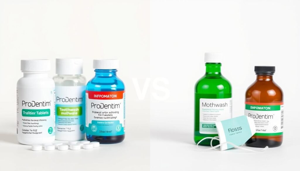 Comparison between ProDentim and traditional dental products